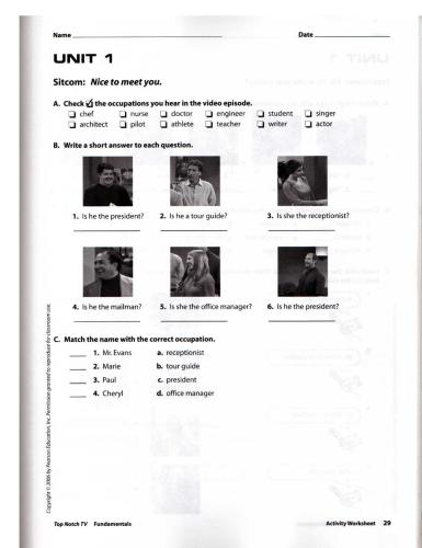 Top Notch TV Fundamentals. Units 1-5+book