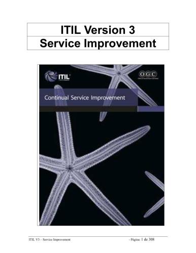 ITIL v3 Continual Service Improvement