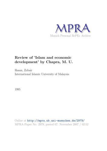 Islamic Economics: What It Is and How It Developed