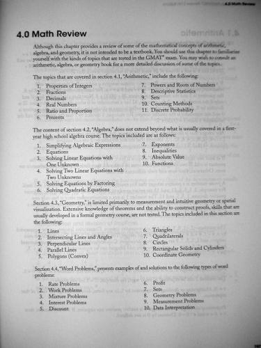 GMAT the official guide Math Review 11th edition