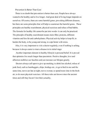 Prevention Is Better Than Cure