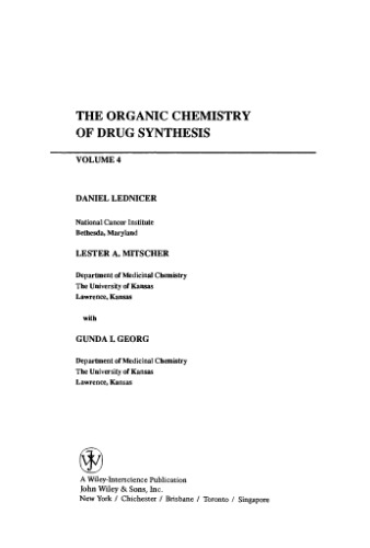 The Organic Chemistry of Drug Synthesis, vol.4