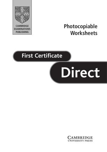 First Certificate Direct Photocopiable Worksheets
