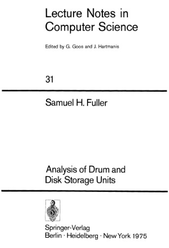 Analysis of drum and disk storage units
