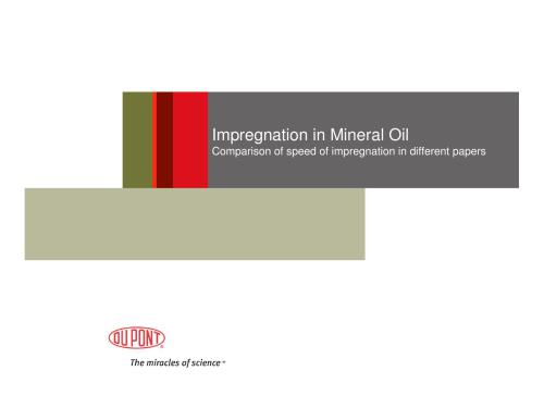Impregnation in Mineral Oil