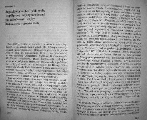 Jugosławia na arenie międzynarodowej 1943-1948 (rozdziały 5-7)