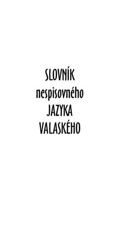Slovník nespisovného jazyka Valašského