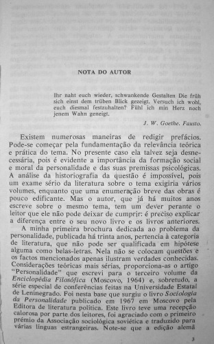 Em busca de si: A personalidade e o conhecimento de si mesma (primeira parte)