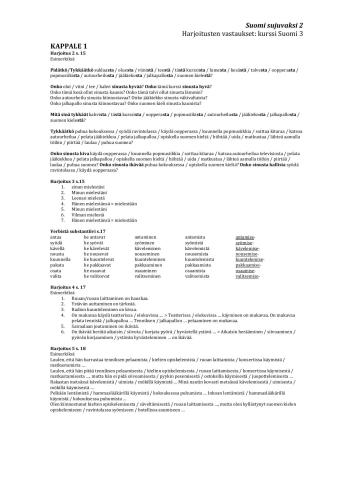 Suomi Sujuvaksi 2. Vastaukset 1