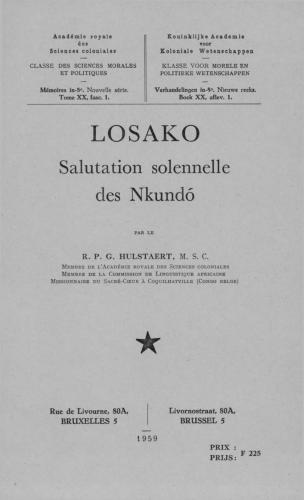 Losako, salutation solennelle des Nkundó