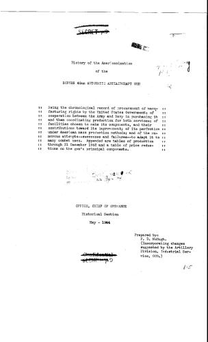 History of the Americanization of the Bofors 40mm automatic antiaircraft gun