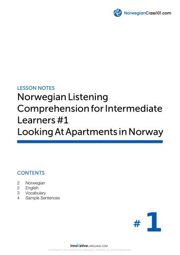 NorwegianClass101: Norwegian Listening Comprehension for Intermediate Learners