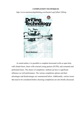 Completion Techniques