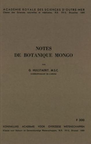 Notes de botanique mongo