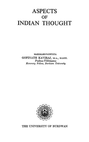 Aspects of Indian Thought
