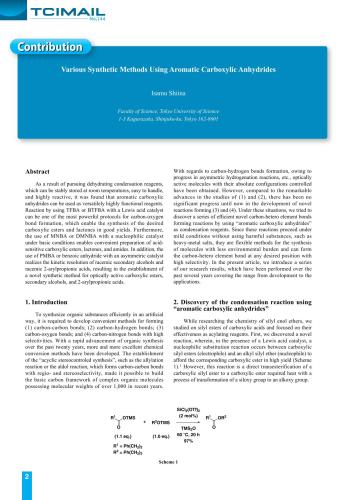 Various Synthetic Methods Using Aromatic Carboxylic Anhydrides
