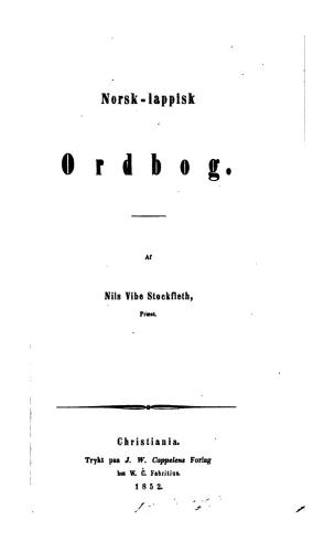 Norsk-lappisk ordbog