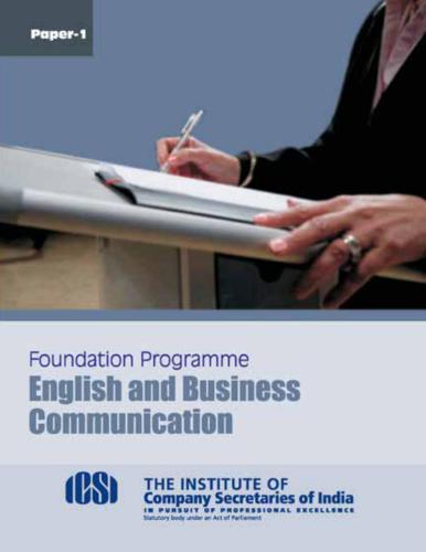 Foundation Programme. English and Business Communication