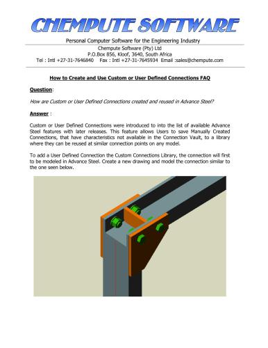 How to Create and Use Custom or User Defined Connections FAQ