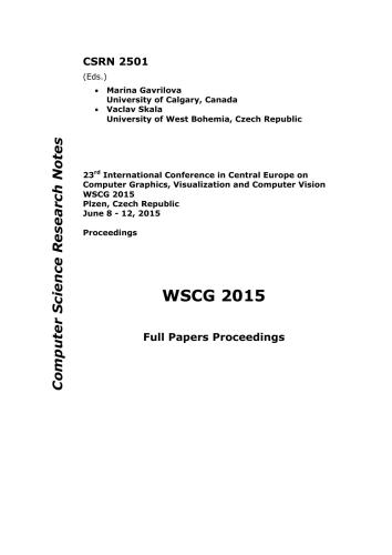 Computer Graphics, Visualization and Computer Vision