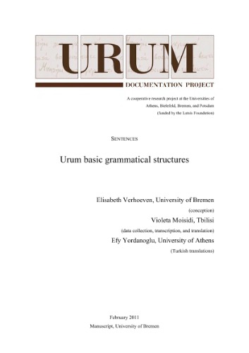 Urum basic grammatical structures