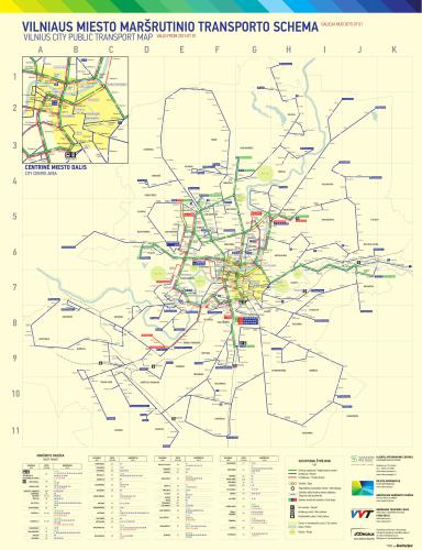 Vilnius City Public Transport Map