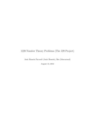 1220 Number theory problems
