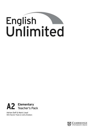 English Unlimited. Elementary A2. Teacher's Book