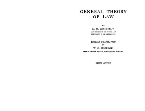 General Theory of Law