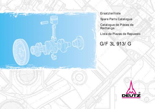 G/F 3L 913/ G. Ersatzteilliste. Spare Parts Catalogue. Catalogue de Pièces de Rechange. Lista de Piezas de Repuesto