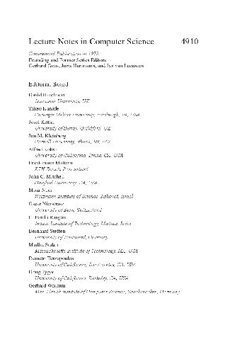 SOFSEM 2008: Theory and Practice of Computer Science: 34th Conference on Current Trends in Theory and Practice of Computer Science, Nový Smokovec, Slovakia, January 19-25, 2008. Proceedings