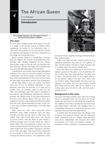 The African Queen (Activities)