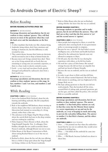 Do Androids Dream of Electric Sheep? (Activities)