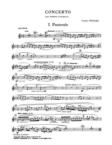 Concerto pour hautbois et orchestre