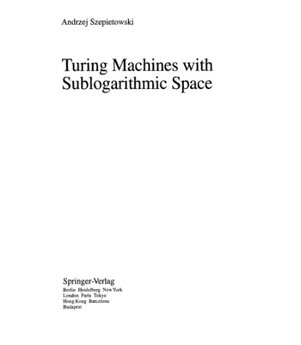 Turing Machines with Sublogarithmic Space