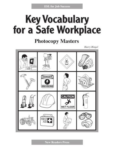 Key Vocabulary for a Safe Workplace - Photocopy Masters