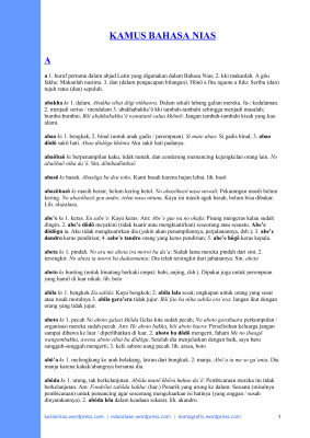 Kamus Bahasa Nias