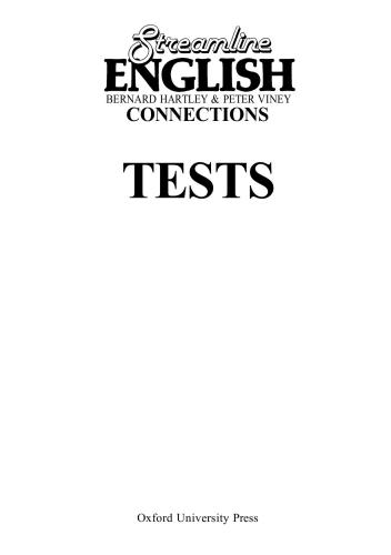 Streamline English Connections Tests