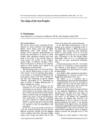 The ships of the Sea Peoples