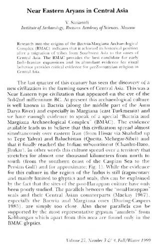 Near Eastern Aryans in Central Asia