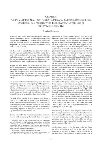 A New Cylinder Seal from Ancient Margiana: Cultural Exchange and Syncretism in a World Wide Trade System at the End of the 3rd Millennium BC