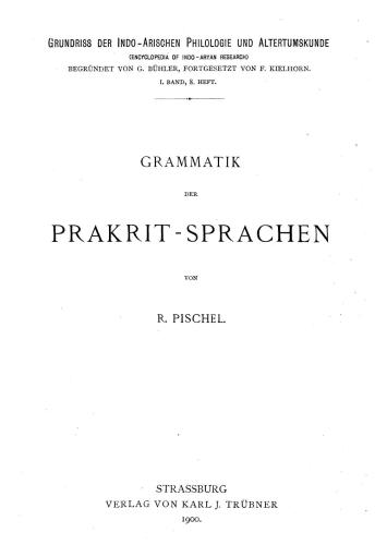 Grammatik der Prakrit-Sprachen
