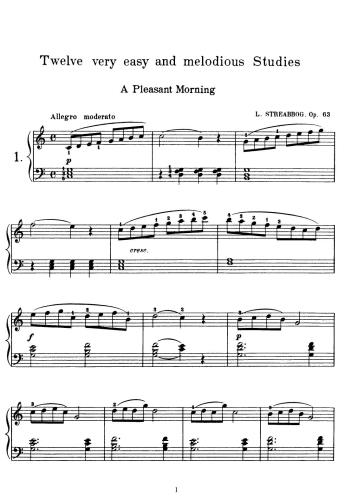Twelve very easy and melodious Studies Op. 63