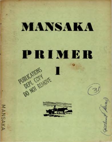 Mansaka primer. Part 1