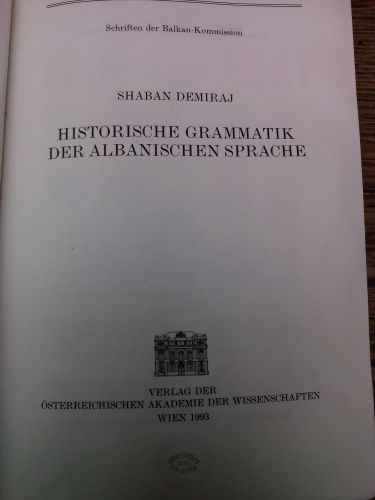 Historische Grammatik der albanischen Sprache (Teil 1)