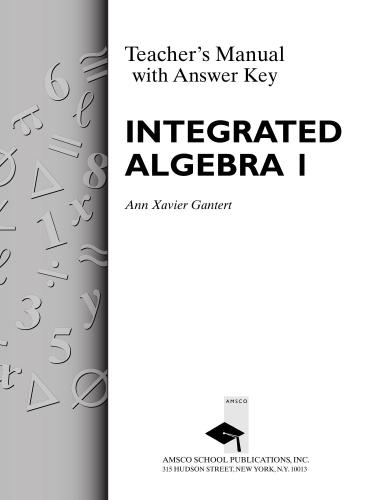 Amsco's Integrated Algebra 1