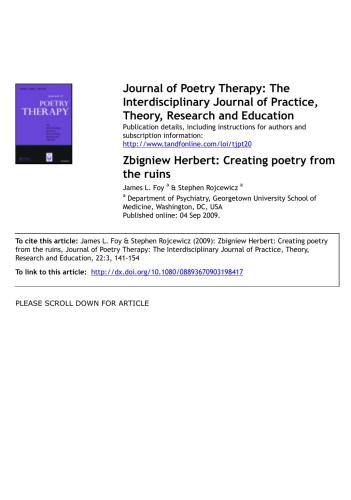 Zbigniew Herbert: Creating poetry from the ruins