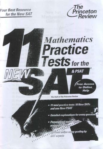 11 Mathematics Practice Tests for the New SAT & PSAT