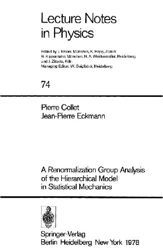 Renormalization group analysis of hierarchical model in statistical mechanics