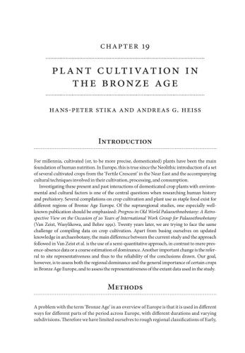 Plant cultivation in the Bronze Age